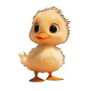 Fluffy Duckling V2 Vinyl Car Decal Sticker – Waterproof & UV-Resistant 8"