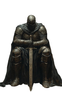 Dark Gothic Knight V3 Vinyl Car Decal Sticker – Waterproof & UV-Resistant 8"