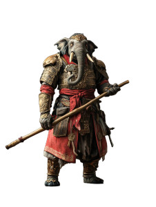 Elephant Orc Warrior Vinyl Car Decal Sticker – Waterproof & UV-Resistant 8"