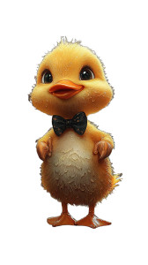 Cute Duck Performer Vinyl Car Decal Sticker – Waterproof & UV-Resistant 8"