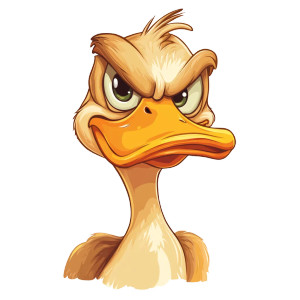 Angry Duck V3 Vinyl Car Decal Sticker – Waterproof & UV-Resistant 8"