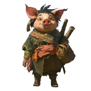 Pig-Girl Orphan Portrait Vinyl Car Decal Sticker – Waterproof & UV-Resistant 8"