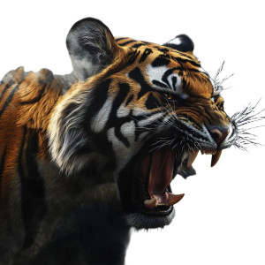 Roaring Tiger V5 Vinyl Car Decal Sticker – Waterproof & UV-Resistant 8"
