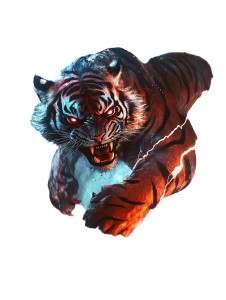 Samurai Vs Tiger V2 Vinyl Car Decal Sticker – Waterproof & UV-Resistant 8"