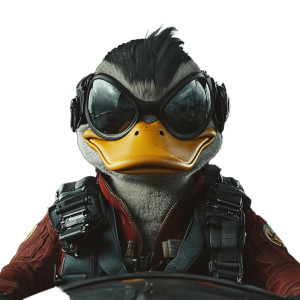 Pilot Duck V2 Vinyl Car Decal Sticker – Waterproof & UV-Resistant 8"