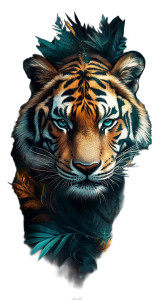 Tiger Tattoo Portrait Vinyl Car Decal Sticker – Waterproof & UV-Resistant 8" Tiger Tattoo Portrait Vinyl Car Decal Sticker – Waterproof & UV-Resistant 8"