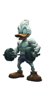 Pumped Donald Duck Vinyl Car Decal Sticker – Waterproof & UV-Resistant 8"