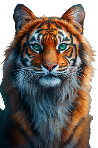 Colorful Tiger Portrait Vinyl Car Decal Sticker – Waterproof & UV-Resistant 8" Colorful Tiger Portrait Vinyl Car Decal Sticker – Waterproof & UV-Resistant 8"