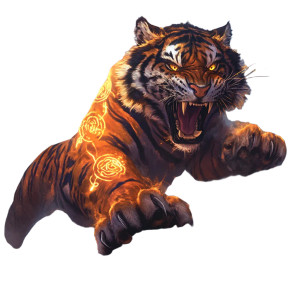 Mythical Zodiac Tiger Vinyl Car Decal Sticker – Waterproof & UV-Resistant 8"