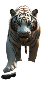 Majestic White Tiger Vinyl Car Decal Sticker – Waterproof & UV-Resistant 8"