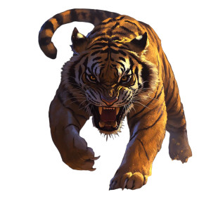 Fierce Tiger V8 Vinyl Car Decal Sticker – Waterproof & UV-Resistant 8"