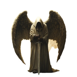 Angel With Sword V5 Vinyl Car Decal Sticker – Waterproof & UV-Resistant 8"