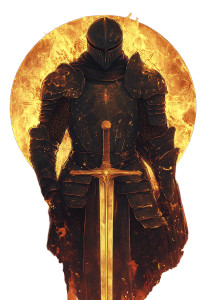 Fire And Ice Knight Vinyl Car Decal Sticker – Waterproof & UV-Resistant 8"