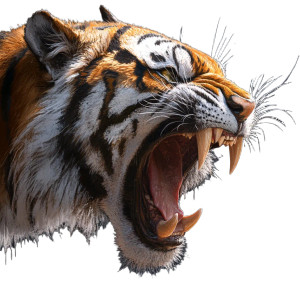 Majestic Roaring Tiger Vinyl Car Decal Sticker – Waterproof & UV-Resistant 8" Majestic Roaring Tiger Vinyl Car Decal Sticker – Waterproof & UV-Resistant 8"