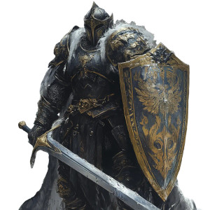 Epic Shield Knight Vinyl Car Decal Sticker – Waterproof & UV-Resistant 8"