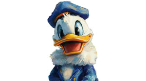 Impressionistic Donald Duck Vinyl Car Decal Sticker – Waterproof & UV-Resistant 8"