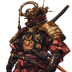 Steampunk Samurai Vinyl Car Decal Sticker – Waterproof & UV-Resistant 8" Steampunk Samurai Vinyl Car Decal Sticker – Waterproof & UV-Resistant 8"