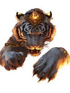 White Tiger Warrior V2 Vinyl Car Decal Sticker – Waterproof & UV-Resistant 8"