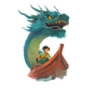 Dragon Boat Adventure Vinyl Car Decal Sticker – Waterproof & UV-Resistant 8"