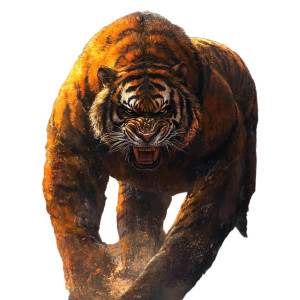 Tiger-Gorilla Hybrid Vinyl Car Decal Sticker – Waterproof & UV-Resistant 8"