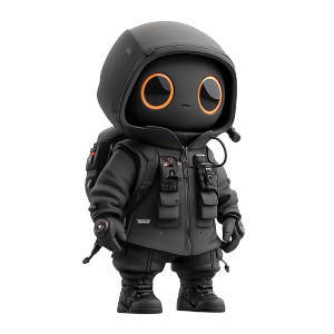 Cyberpunk Activist Figurine V2 Vinyl Car Decal Sticker – Waterproof & UV-Resistant 8"