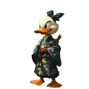 Ninja Duck V2 Vinyl Car Decal Sticker – Waterproof & UV-Resistant 8"