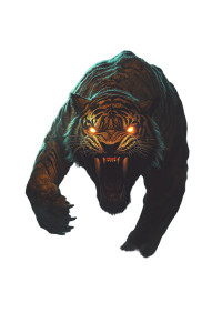 Ancient Sabertooth Tiger Vinyl Car Decal Sticker – Waterproof & UV-Resistant 8"