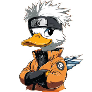 Naruto Duck Ninja Vinyl Car Decal Sticker – Waterproof & UV-Resistant 8"