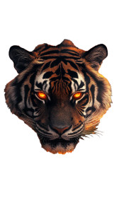 Fierce Tiger Wallpaper Vinyl Car Decal Sticker – Waterproof & UV-Resistant 8"