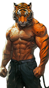 Majestic Tiger King Vinyl Car Decal Sticker – Waterproof & UV-Resistant 8"