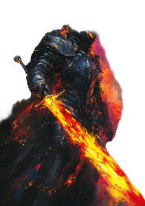 Dark Flame Knight V3 Vinyl Car Decal Sticker – Waterproof & UV-Resistant 8"