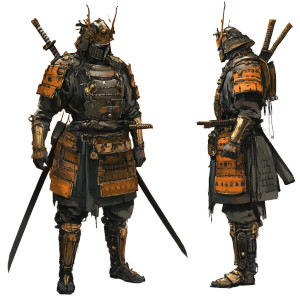 Steampunk Samurai Armor Vinyl Car Decal Sticker – Waterproof & UV-Resistant 8"