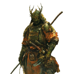 Firbolg Samurai Vinyl Car Decal Sticker – Waterproof & UV-Resistant 8"