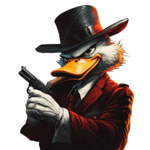 Mafia Duck Don Vinyl Car Decal Sticker – Waterproof & UV-Resistant 8"