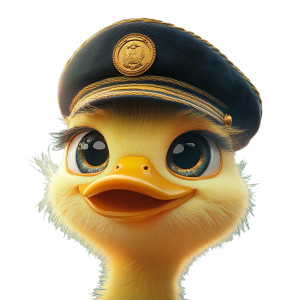 Happy Yellow Duck V9 Vinyl Car Decal Sticker – Waterproof & UV-Resistant 8"