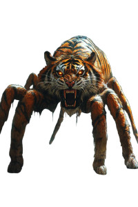 Tiger-Spider Hybrid Vinyl Car Decal Sticker – Waterproof & UV-Resistant 8"