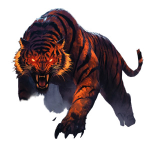 Monster Tiger Vinyl Car Decal Sticker – Waterproof & UV-Resistant 8"