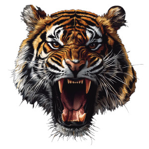Roaring Tiger V3 Vinyl Car Decal Sticker – Waterproof & UV-Resistant 8" Roaring Tiger V3 Vinyl Car Decal Sticker – Waterproof & UV-Resistant 8"