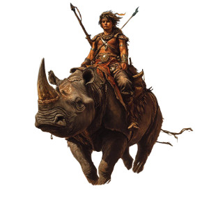 Barbarian Rhinoceros Rider Vinyl Car Decal Sticker – Waterproof & UV-Resistant 8" Barbarian Rhinoceros Rider Vinyl Car Decal Sticker – Waterproof & UV-Resistant 8"
