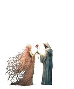 Mystical Divine Encounter Vinyl Car Decal Sticker – Waterproof & UV-Resistant 8"