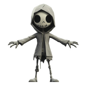 Cute Hooded Zombie Vinyl Car Decal Sticker – Waterproof & UV-Resistant 8"