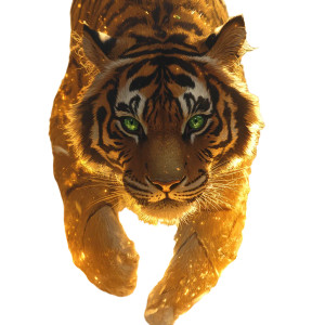 Magical Tiger Vinyl Car Decal Sticker – Waterproof & UV-Resistant 8"