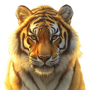 Calm Tiger Portrait Vinyl Car Decal Sticker – Waterproof & UV-Resistant 8"