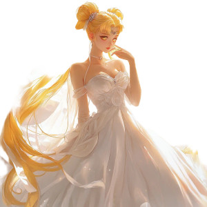 Sailor Moon Bride Vinyl Car Decal Sticker – Waterproof & UV-Resistant 8"