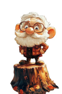 Old Tree Stump Vinyl Car Decal Sticker – Waterproof & UV-Resistant 8"