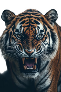 Snarling Tiger V5 Vinyl Car Decal Sticker – Waterproof & UV-Resistant 8"