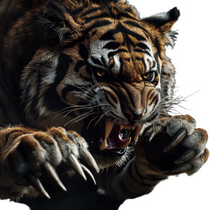 Angry Creepy Tiger V2 Vinyl Car Decal Sticker – Waterproof & UV-Resistant 8"