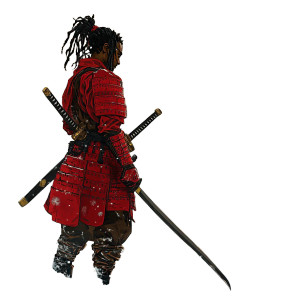 Samurai In Prada Armor Vinyl Car Decal Sticker – Waterproof & UV-Resistant 8"