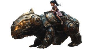 Mechanical Ride Vinyl Car Decal Sticker – Waterproof & UV-Resistant 8"