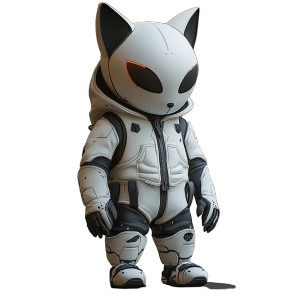 Abstract Fox Hoodie Toy Vinyl Car Decal Sticker – Waterproof & UV-Resistant 8"